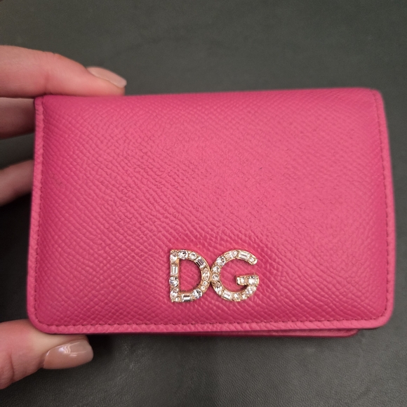 Dolce & Gabbana Pink Card Holder with Silver Logo - Picture 7 of 7